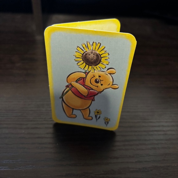 Hallmark Other - WINNIE THE POOH WITH SUNFLOWER MINI CARD